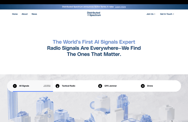 Distributed Spectrum website preview